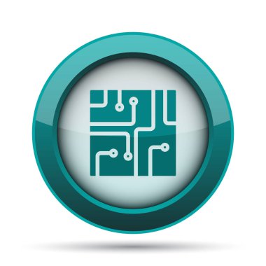 Devre kartı simgesi. Beyaz arka plan üzerinde Internet düğmesi