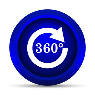 Yeniden yükle 360 simgesi. Beyaz arka plan üzerinde Internet düğmesi