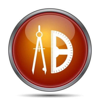 E-öğrenme simgesi. Beyaz arka plan üzerinde Internet düğmesi