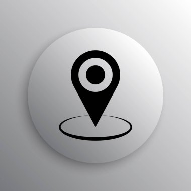 PIN konumu simgesi. Beyaz arka plan üzerinde Internet düğmesi