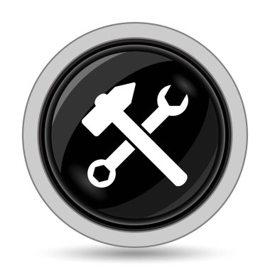 Araçlar simgesi. Beyaz arka plan üzerinde Internet düğmesi