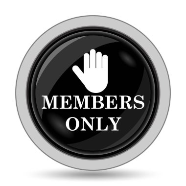 Üyeler tek simgesi. Beyaz arka plan üzerinde Internet düğmesi