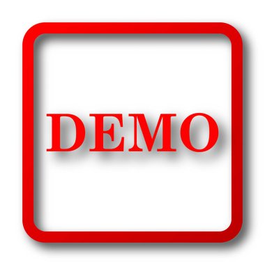 Demo simgesi. Beyaz arka plan üzerinde Internet düğmesi