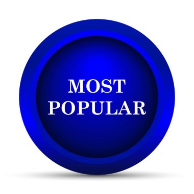 En popüler simgesi. Beyaz arka plan üzerinde Internet düğmesi