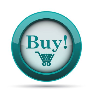 Simge satın. Beyaz arka plan üzerinde Internet düğmesi