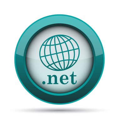 .NET simgesi. Beyaz arka plan üzerinde Internet düğmesi