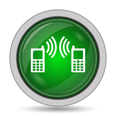 İletişim simgesi. Beyaz arka plan üzerinde Internet düğmesi