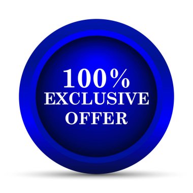 % 100 özel teklif simgesi. Beyaz arka plan üzerinde Internet düğmesi