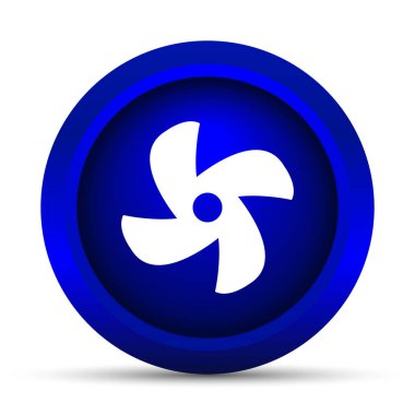 Fan simge. Beyaz arka plan üzerinde Internet düğmesi