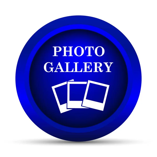 Foto Galerij Pictogram Internet Knop Witte Achtergrond — Stockfoto