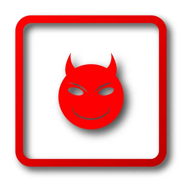 Evil icon. Internet button on white background