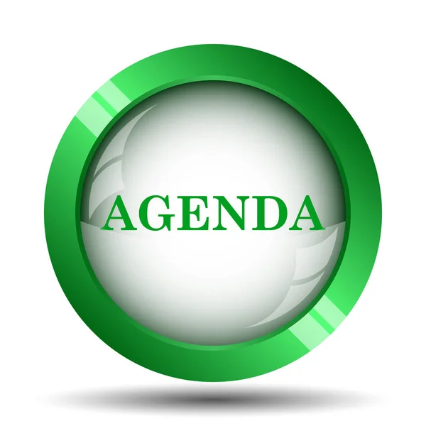 Ícone Agenda Botão Internet Fundo Branco — Fotografia de Stock