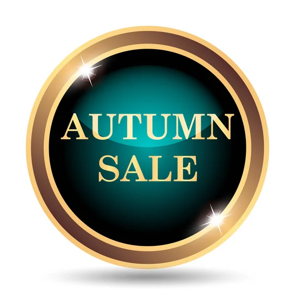 Autumn sale icon. Internet button on white background