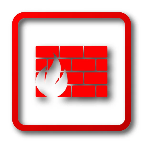 Ikona Brány Firewall Internet Tlačítko Bílém Pozadí — Stock fotografie