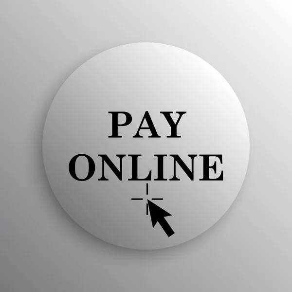 Online Icon Bezahlen Internet Taste Auf Weißem Hintergrund — Stockfoto