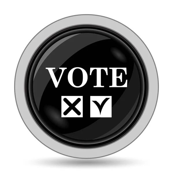 Icono Voto Botón Internet Sobre Fondo Blanco —  Fotos de Stock
