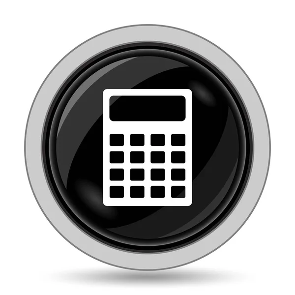 Ikona Kalkulator Przycisk Internet Białym Tle — Zdjęcie stockowe