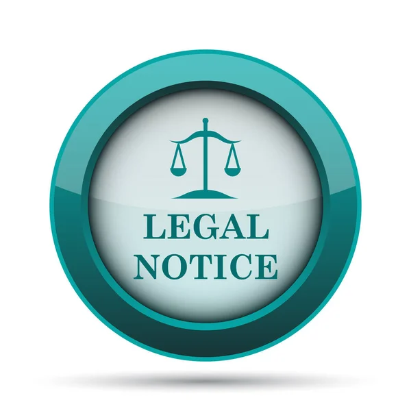 Legal notice icon. Internet button on white background