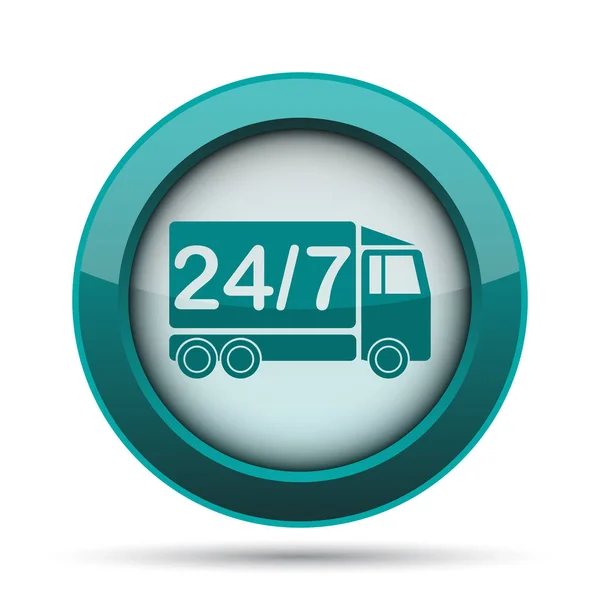 24 7 delivery truck icon — Stock Photo, Image