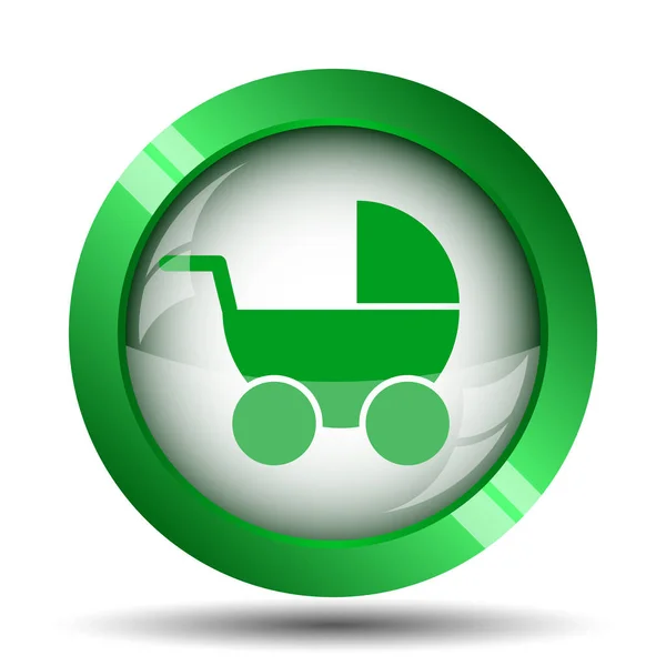 Baby Μεταφορά Εικονίδιο Κουμπί Internet Άσπρο Φόντο — Φωτογραφία Αρχείου
