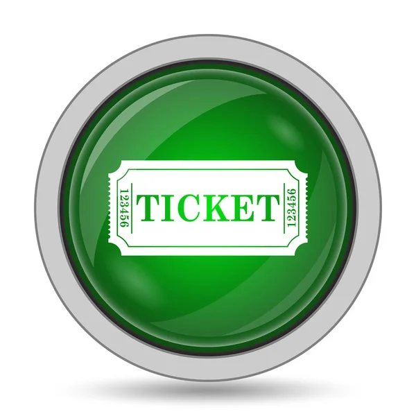 シネマ チケットのアイコン 白い背景の上のインター ネット ボタン — ストック写真