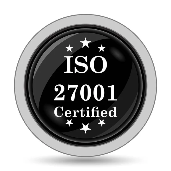 Iso 27001 Icon Internet Button White Background — Stock Photo, Image