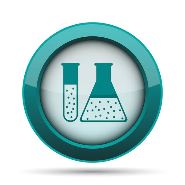 Chemistry set icon. Internet button on white background