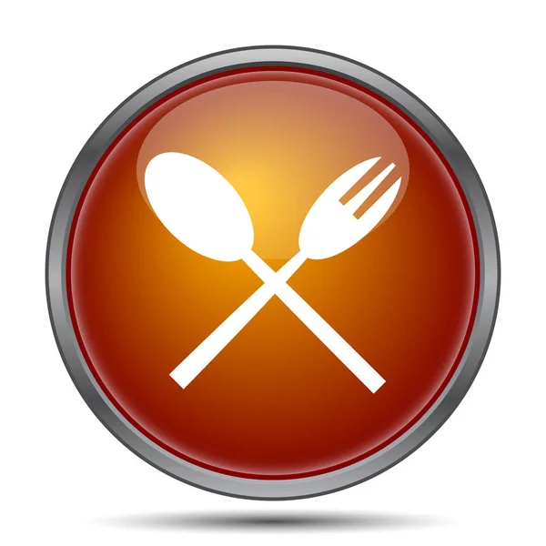 Fork and spoon icon — Stock Photo, Image