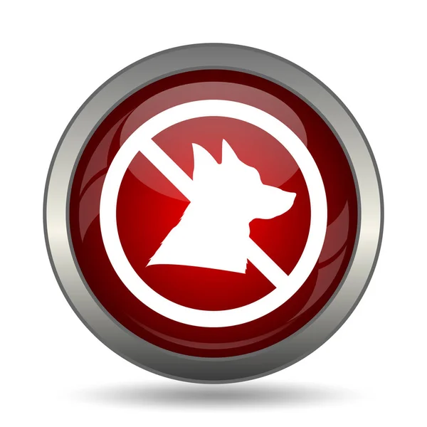 禁じられた犬アイコン — ストック写真