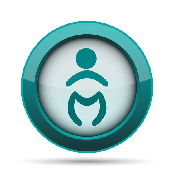 Baby Icon Internet Button White Background — Stock Photo, Image