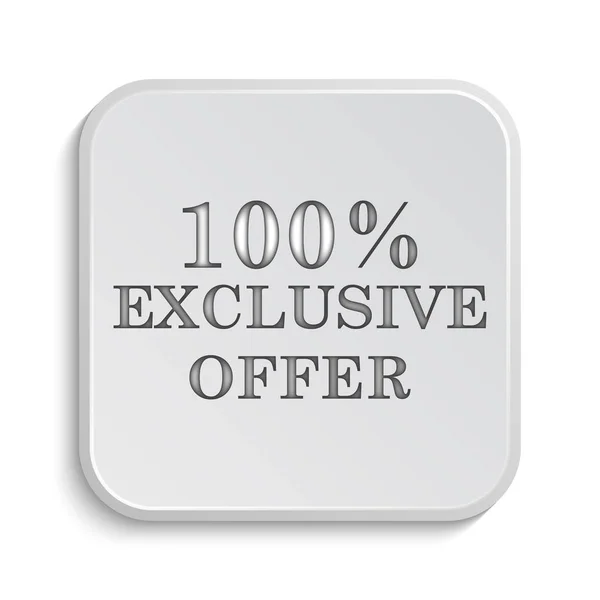 100 Ексклюзивною Пропозицією Значок Інтернет Кнопки Білому Тлі — стокове фото