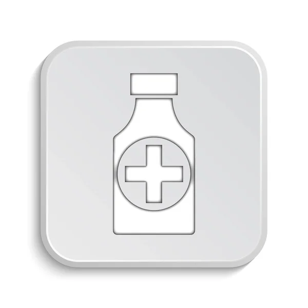 Pills Bottle Icon Internet Button White Background — Stock Photo, Image