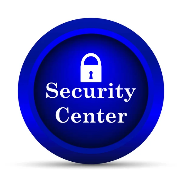 Security Center Pictogram Internet Knop Witte Achtergrond — Stockfoto