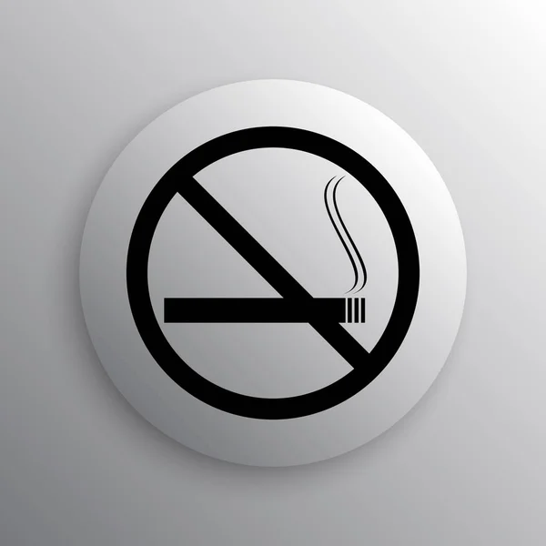 Žádná Ikona Kouření Internet Tlačítko Bílém Pozadí — Stock fotografie