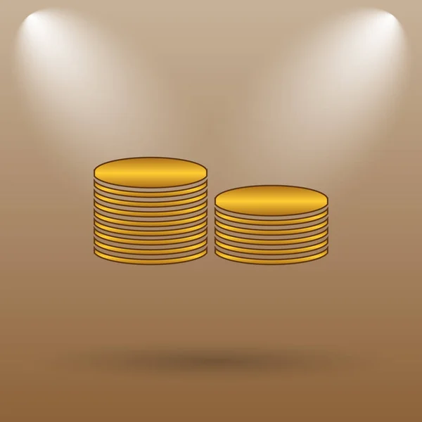 Monedas. Icono de dinero —  Fotos de Stock