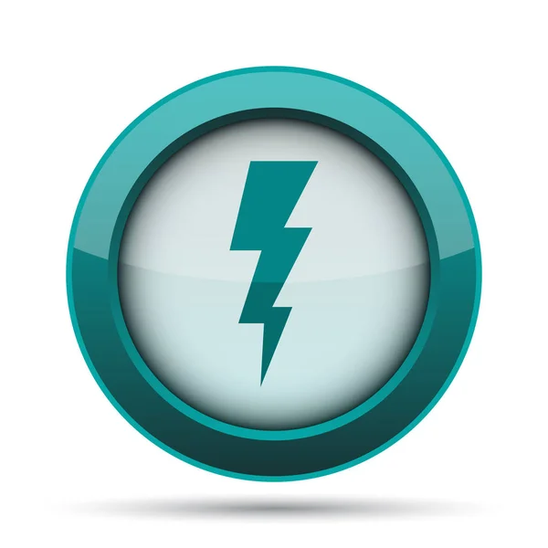 Lightning icon. Internet button on white background