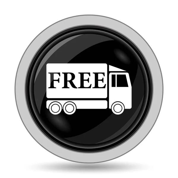 Gratis levering vrachtwagen pictogram — Stockfoto