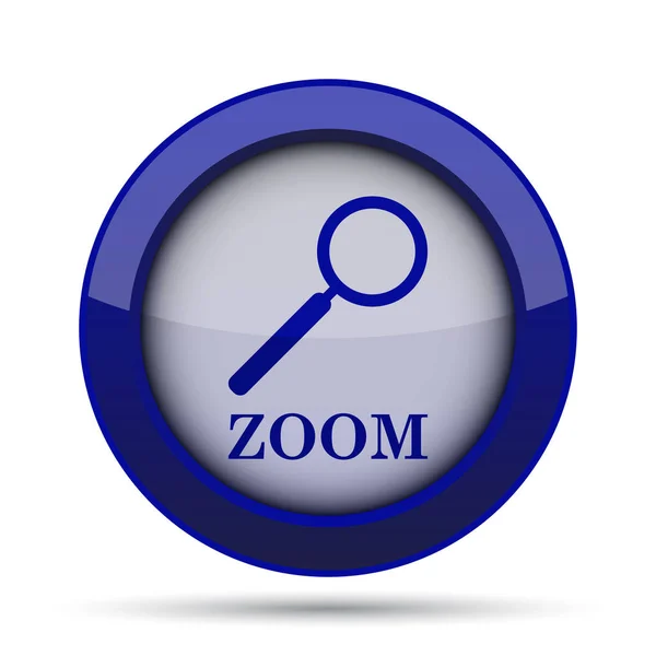 Zoom com ícone de lupa — Fotografia de Stock