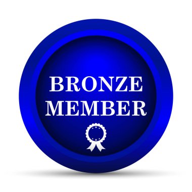 Bronz üye simgesi. Beyaz arka plan üzerinde Internet düğmesi