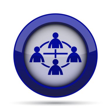 İletişim simgesi. Beyaz arka plan üzerinde Internet düğmesi