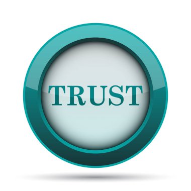 Simge güven. Beyaz arka plan üzerinde Internet düğmesi