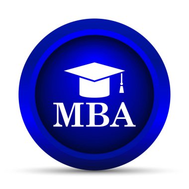 MBA simgesi. Beyaz arka plan üzerinde Internet düğmesi