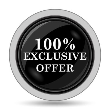 % 100 özel teklif simgesi. Beyaz arka plan üzerinde Internet düğmesi