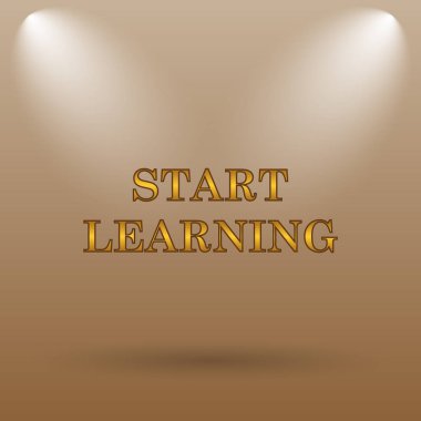 Başlat simgesi bilgi edinin. Kahverengi zemin Internet düğmesini