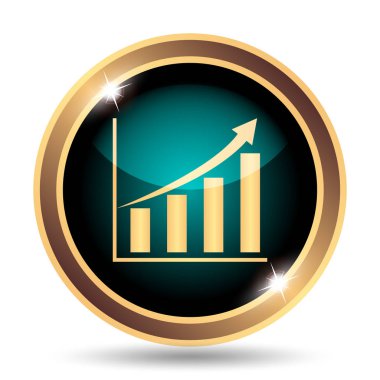 Grafik simgesini. Beyaz arka plan üzerinde Internet düğmesi