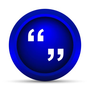 Tırnak işareti simgesi. Beyaz arka plan üzerinde Internet düğmesi