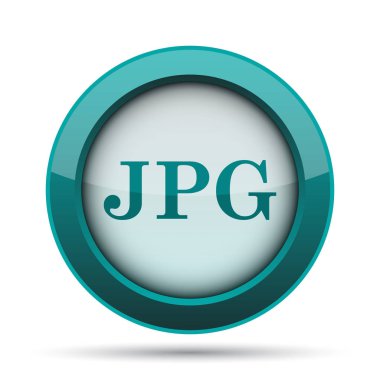 Jpg simgesi. Beyaz arka plan üzerinde Internet düğmesi