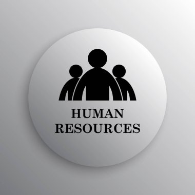 İnsan kaynakları simgesi. Beyaz arka plan üzerinde Internet düğmesi