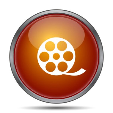 Video simgesi. Beyaz arka plan üzerinde Internet düğmesi