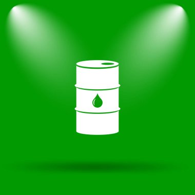 Petrol varil simgesi. Yeşil renkli butona Internet